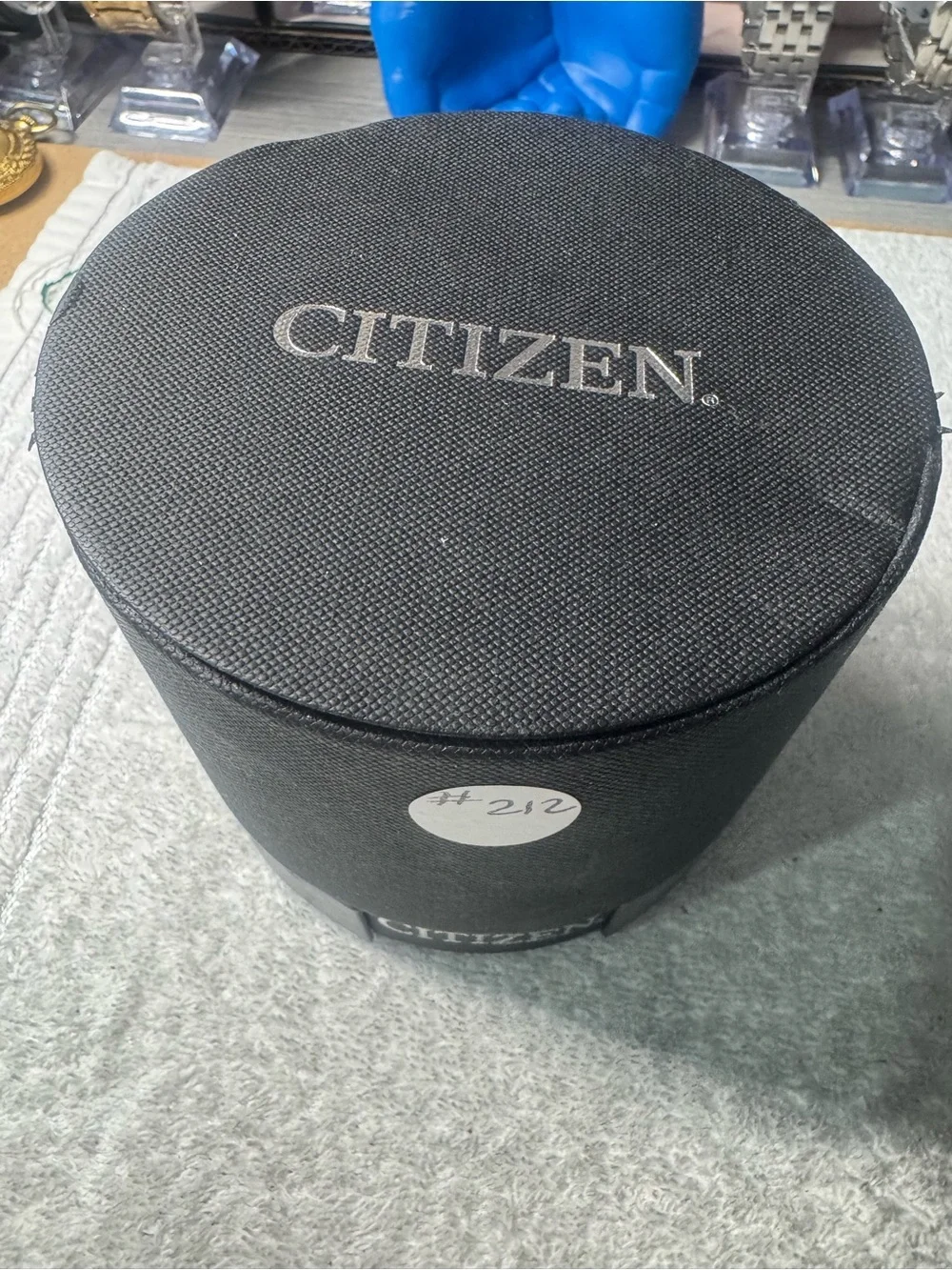 #212 Citizen Silver and Black Eco-Drive Chronograph Men’s Watch